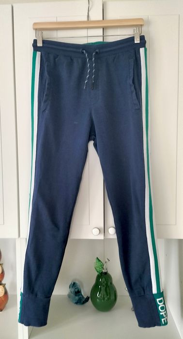 Reserved elastyczne joggery z lampasami dresy spodnie 158 164