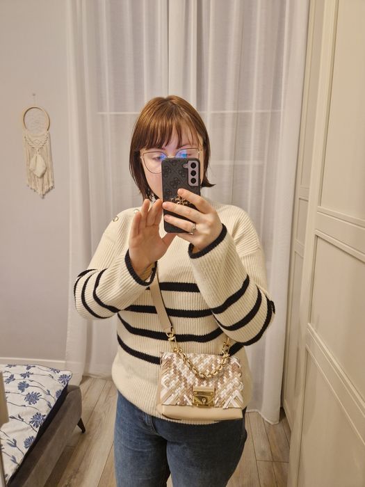 MK Michael Kors cece extra small XS woven leather crossbody