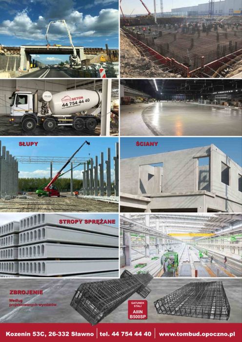 Płyty drogowe betonowe, prefabrykaty betonowe - producent
