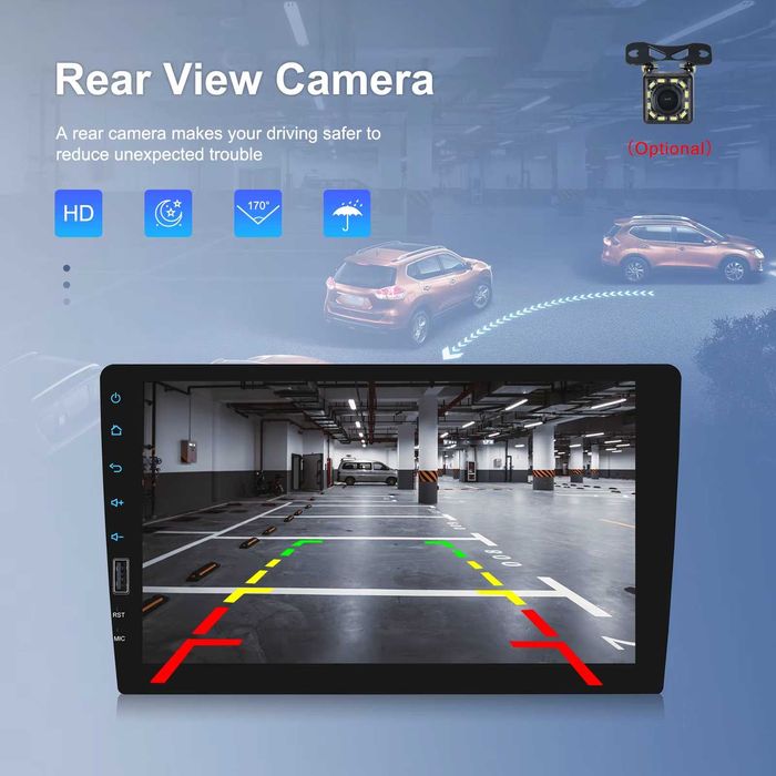 Rádio 9 Polegadas c/ CarPlay & Android Auto Sem Fios, Bluetooth e USB