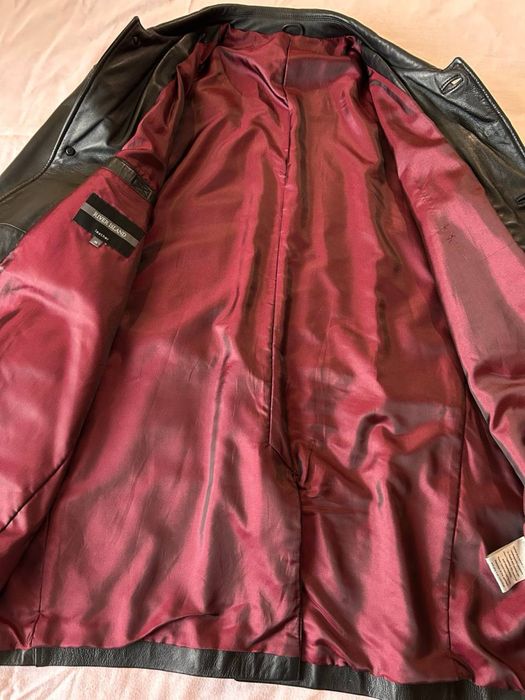 Чоловічий шкіряний піджак / френч River Island, 100% натуральна шкіра, XL