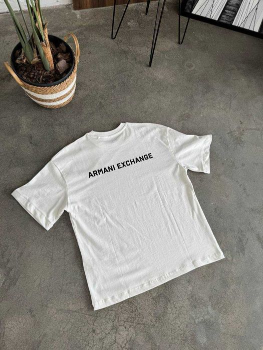 Футболка ARMANI EXCH white / Армани белая С М Л ХЛ