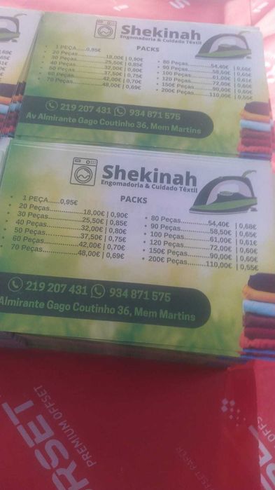 Shekinah lavandaria e cuidados textil