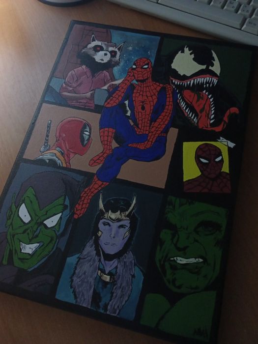 Картина акрилом Марвел