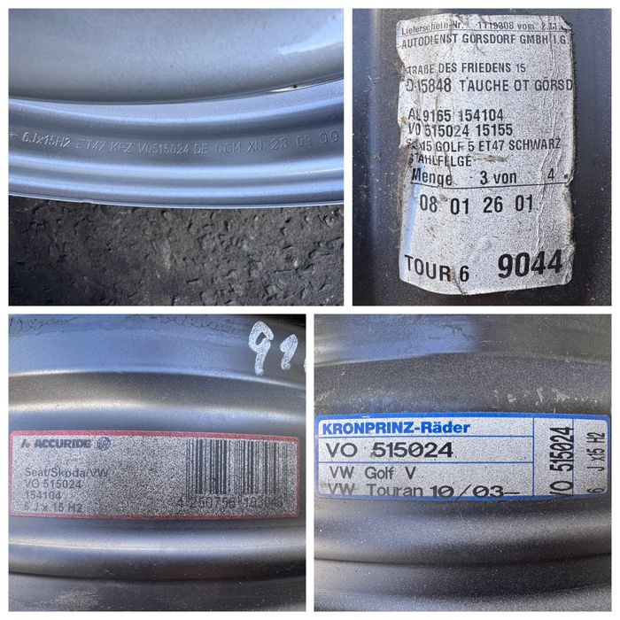 Диски r15 6J 5x112 ET-43/45/47 на Skoda/Volkswagen/Audi/Seat/Galaxy/Transporter T4/Golf/Octavia/Passat/Jetta/Caddy/Superb/A4/A6/Yeti/Karoq/100/Touran