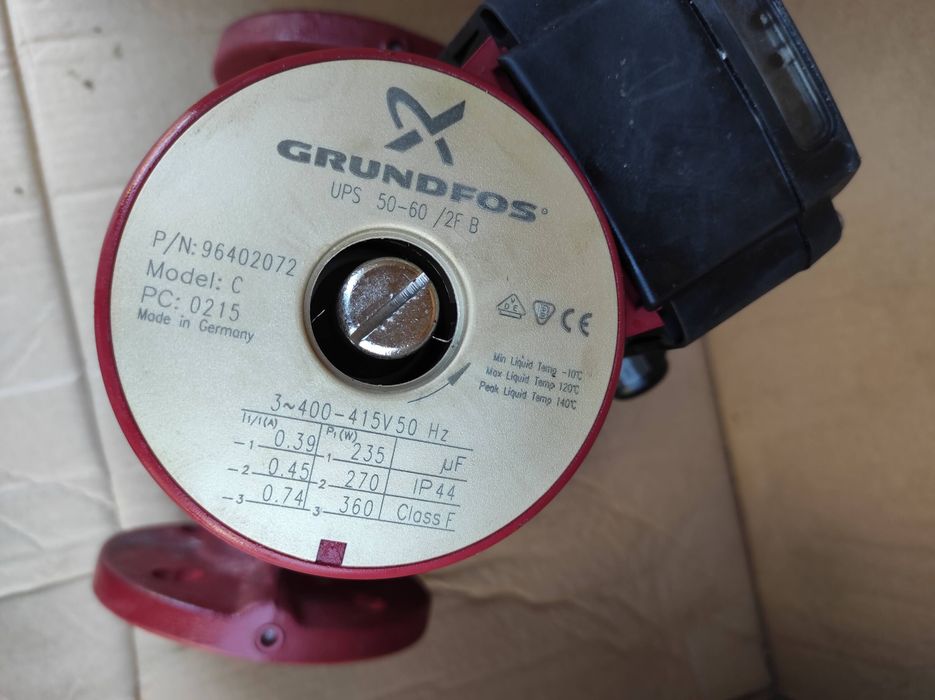 pompa grundfos ups 50-60/2 f b 400v w idealnym stanie