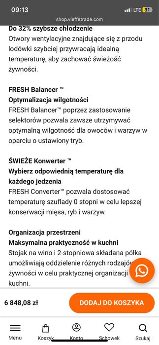 Nowa lodówka chłodziarko-zamkrażarka LG duża 2m
