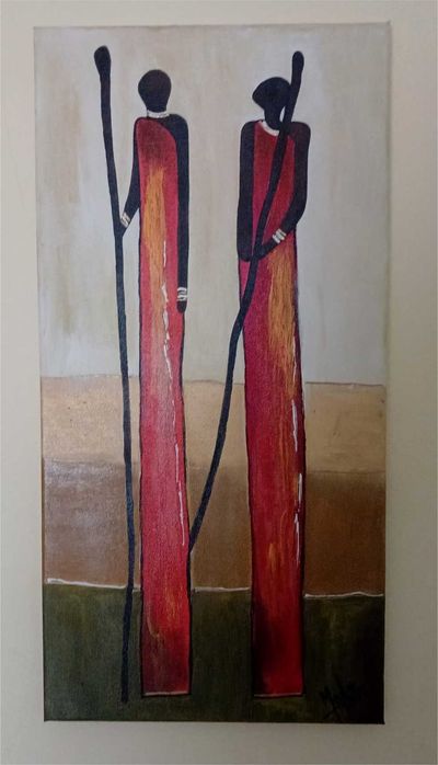 Guardião das Origens Quadro Original em Acrílico – 30x60cm