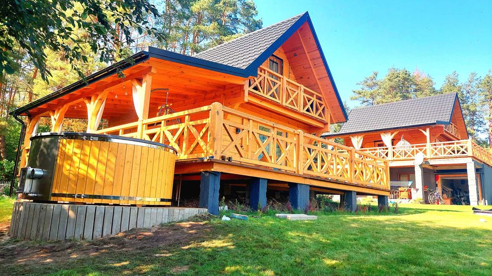 Domek z Jacuzzi nad jeziorem ferie wakacje weekend wolne