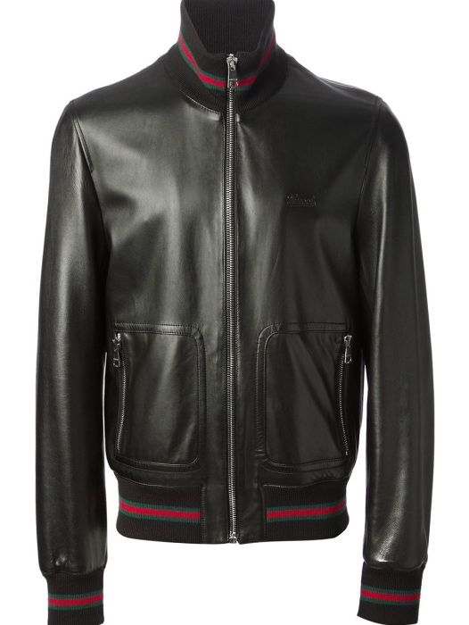 Gucci leather hotsell bomber