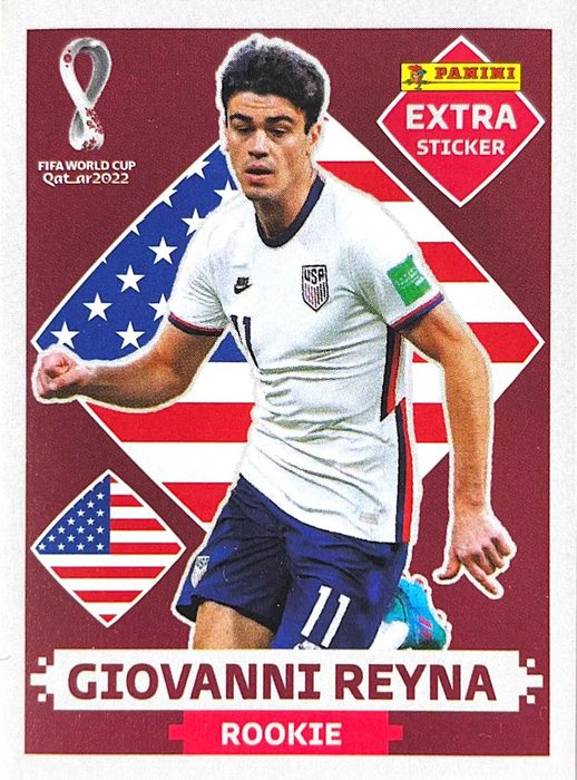 Cromo Extra Base Sadio Mané + Giovanni Reyna Mundial 2022