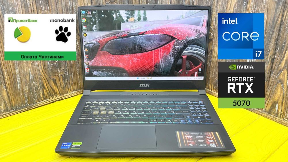 Потужний Ігровий Ноутбук Msi Katana 15HX B14W /RTX 5070  8 GB /Оплата Частинами/ГАРАНТІЯ