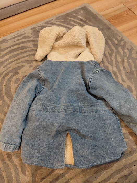 Parka jeansowa z kapturem