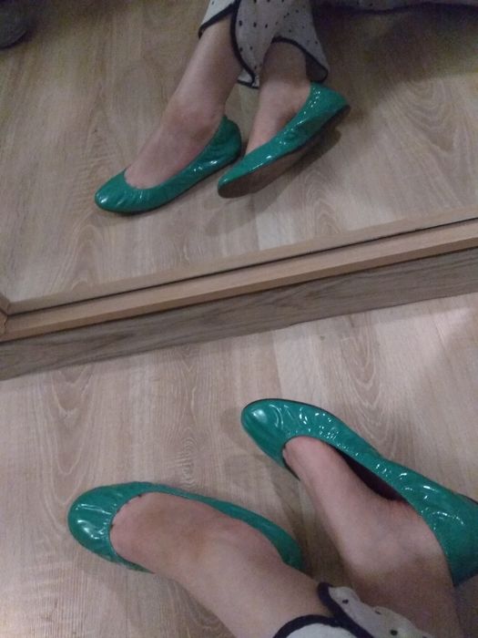 37,5 Lanvin Skórzane baleriny OKAZJA