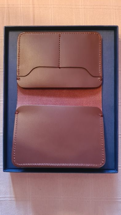 Skórzany, elegancki portfel Manufaktura Miler plus gratis mały portfel