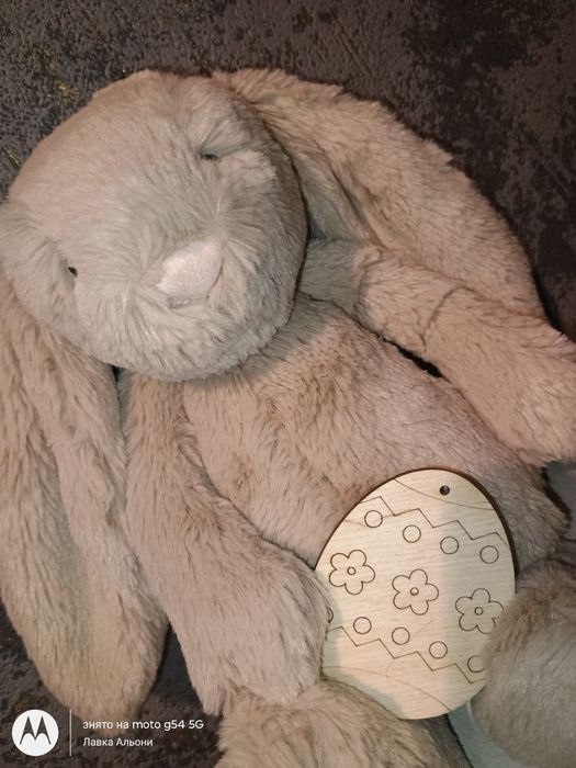 Оригінальний кролик Jellycat Bashful Bunny м'яка іграшка заяць колір беж