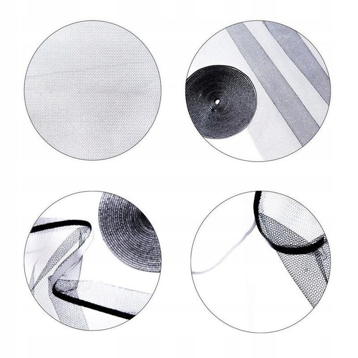 moskitiera siatka do okna czarna + taśma 150x180cm