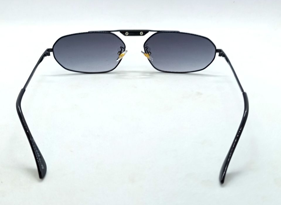 Balenciaga очки унисекс модные узкие серый градиент в черном металле