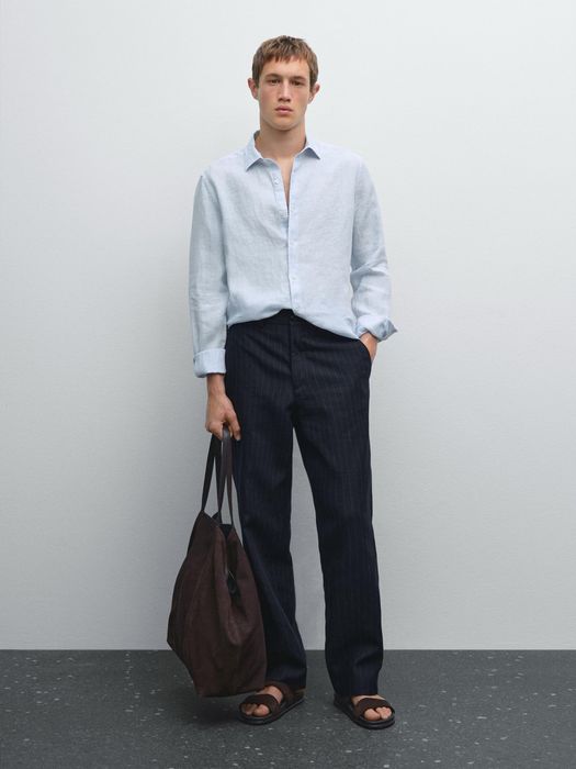 Сорочка НОВА MASSIMO DUTTI 100% льон XL