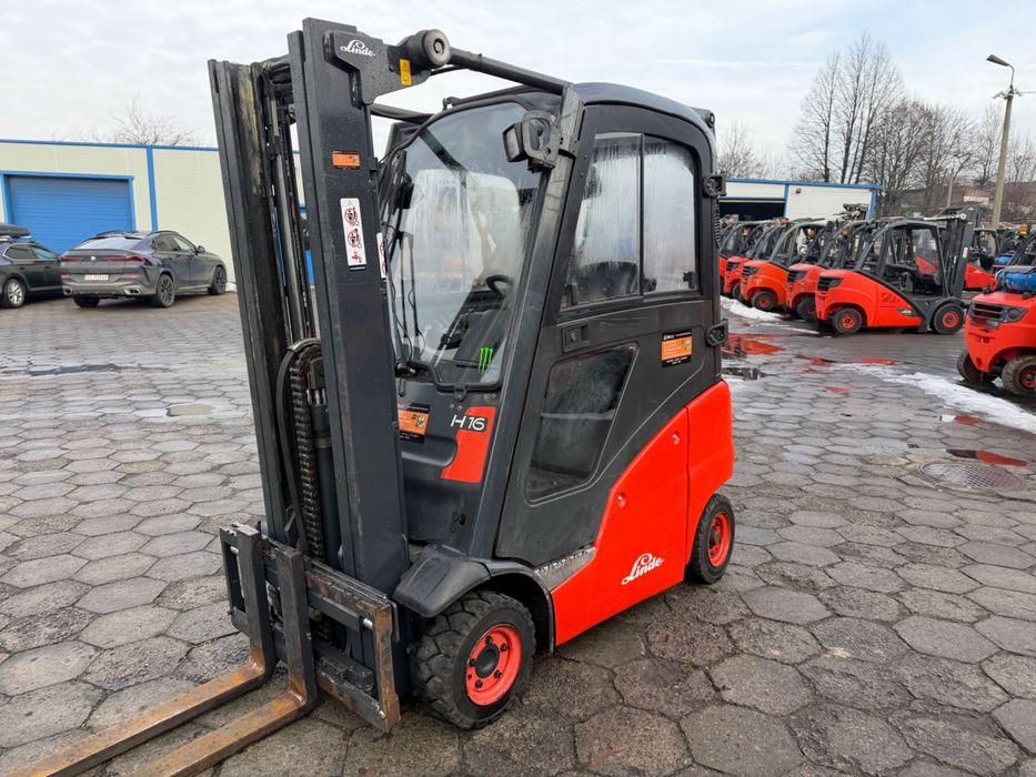 Wózek Widłowy Lindę H16T Gaz Triplex Kabina