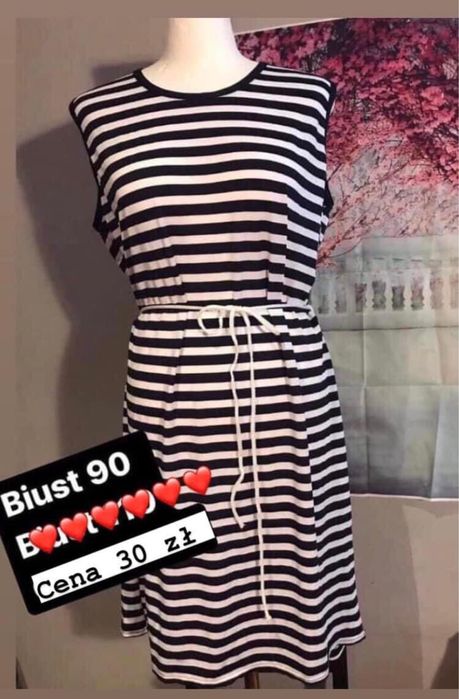 Sukienka paski biust 90