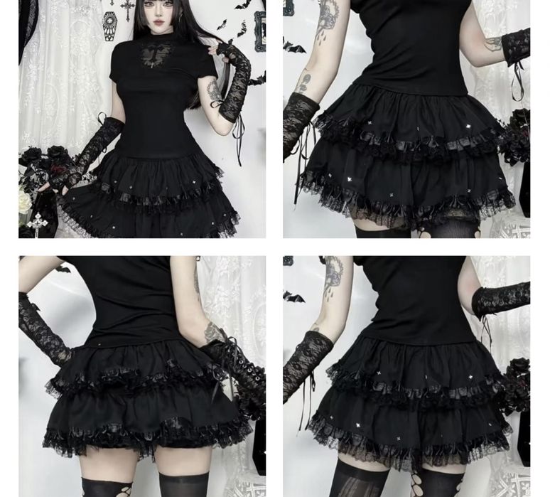 Юбка готика  Лолита 6 видов цены разные в описании