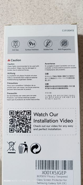 Захист екрану Bersem для Samsung Galaxy S24