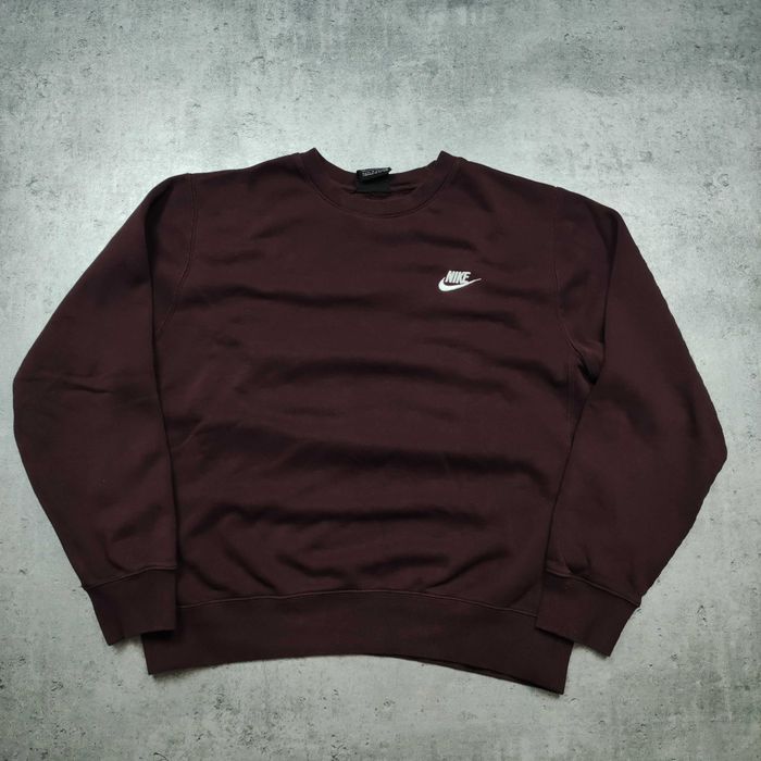 MĘSKA Bluza Bawełna PREMIUM Brązowa Nike Haft Logo Sportswear Active
