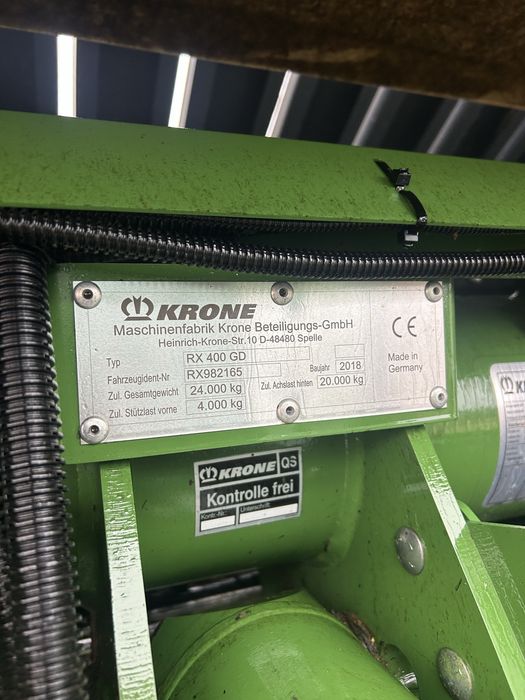 Przyczepa samozbierająca Krone RX 400 GD krajowa ,pierwszy właściciel