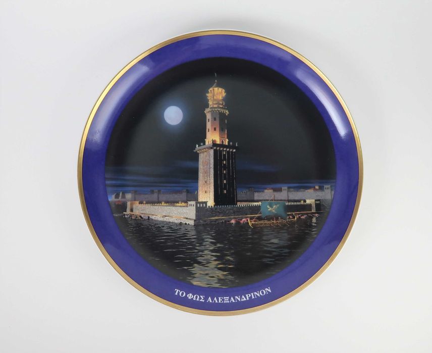 Pratos porcelana - 7 Maravilhas do Mundo Antigo