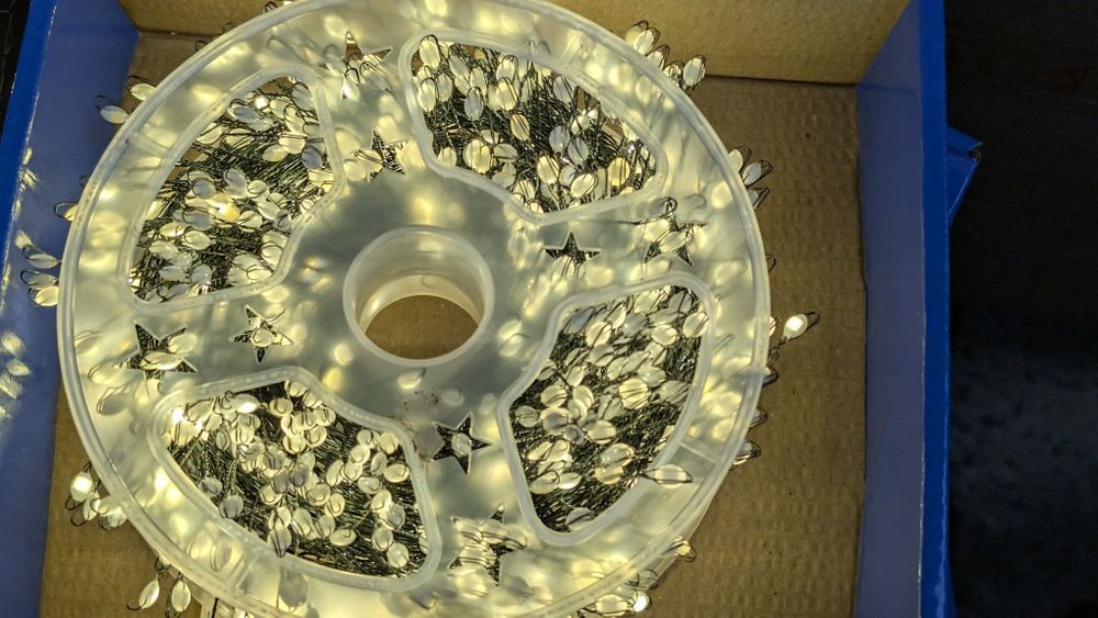 Гірлянда мішура 50м 1500 діодів.зелений провід