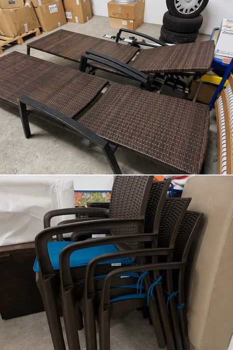 Conjunto Completo de Jardim/Terraço em Rattan Sintético