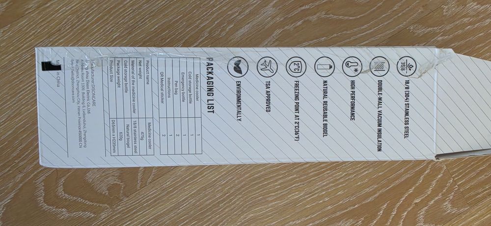 Garrafa Térmica / Cooler para Medicação DISONCARE
