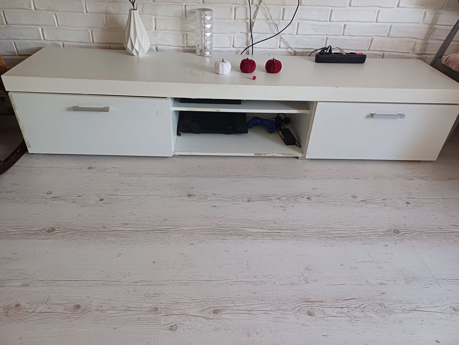 Szafka pod tv, rtv, 180cm biala długa