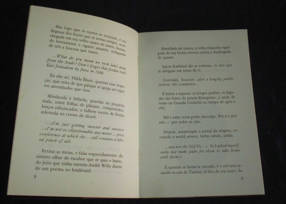 Livro Improviso para duas estrelas de papel Mário Cláudio