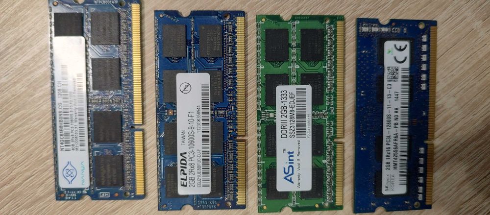 Оперативна пам'ять ноутбука  DDR3 8gb, 4gb, 2gb, 1gb. DDR2  1gb