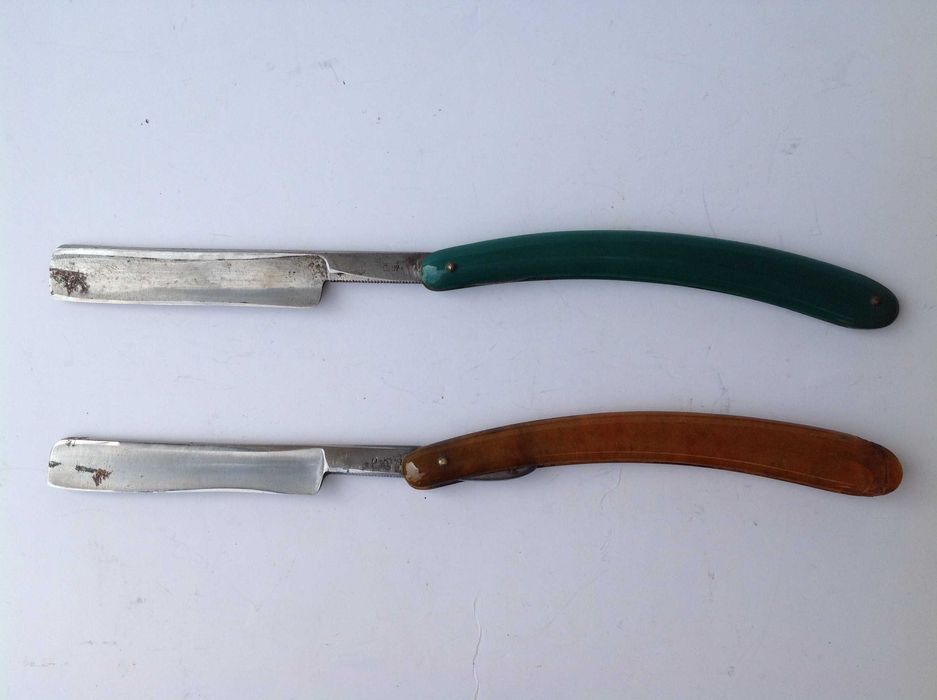 Опасная бритва цена за 2 шт в футляре ОКА ТВ («Труд Вача») СССР