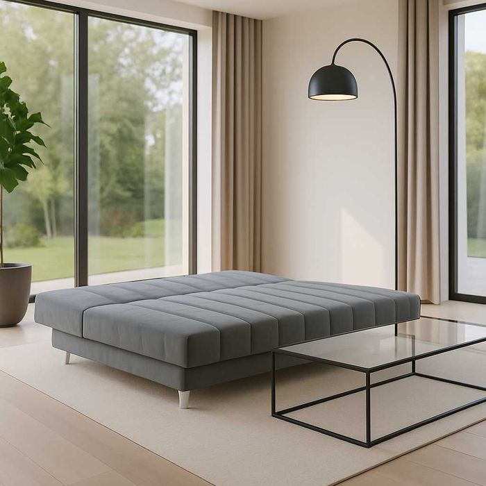 Nowoczesna sofa wersalka rozkładana do mieszkania na sprężynach