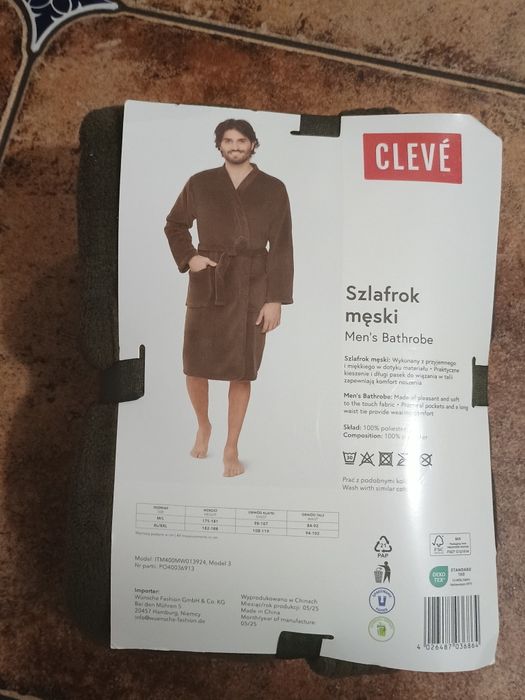 Nowy szlafrok męski M/L