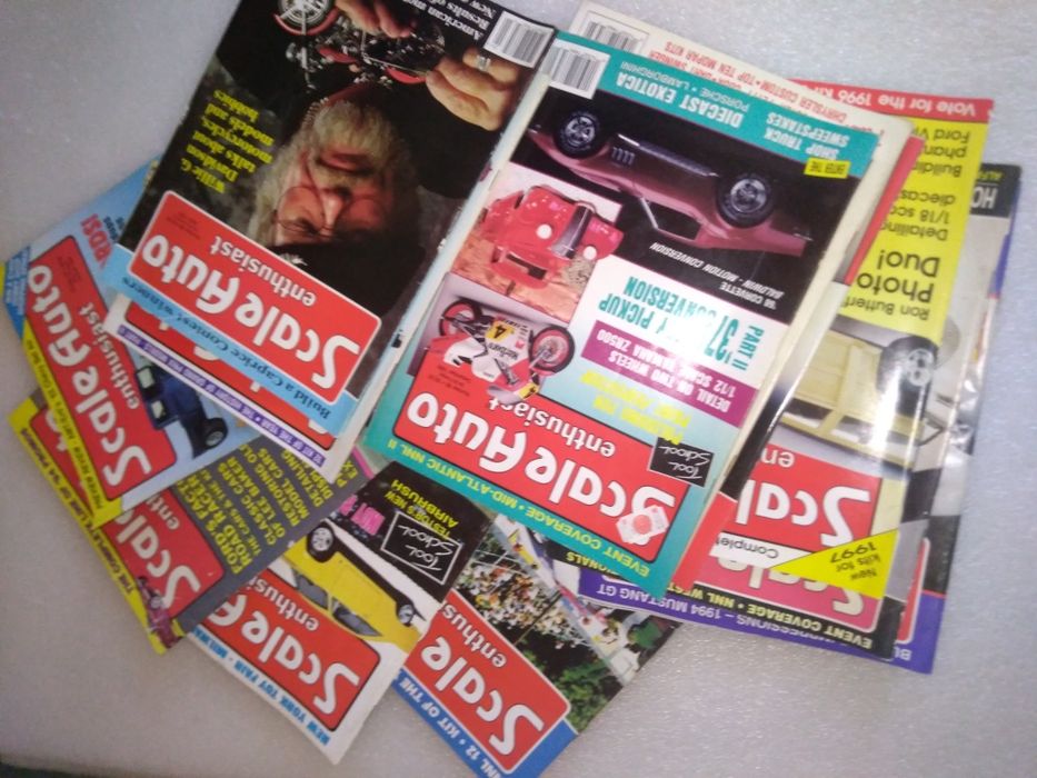 Antigas Revistas de carros miniaturas -scale auto enthusiast - Anos 90