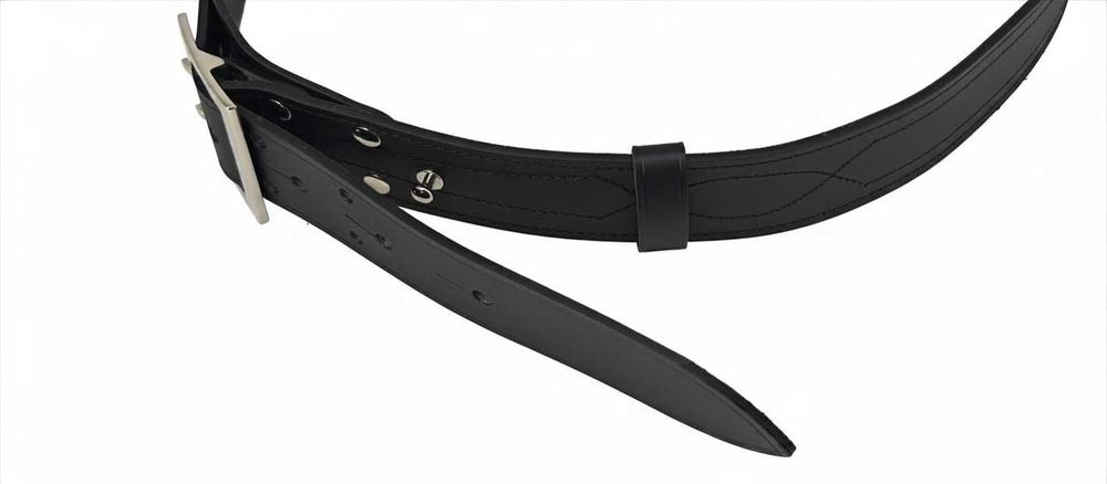 Pas wojskowy skórzany oficerski - długość 155 cm (obwód pasa 113-137 cm)