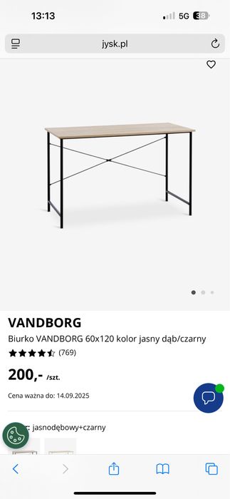 Biurko jysk czarne klasyczne