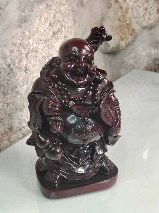 Estátua Buda Sorridente Símbolo de Prosperidade - ENVIO GRATIS
