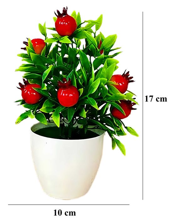 SZTUCZNE DRZEWKO GRANAT w doniczce ozdoba domu ogrodu roślina kwiat