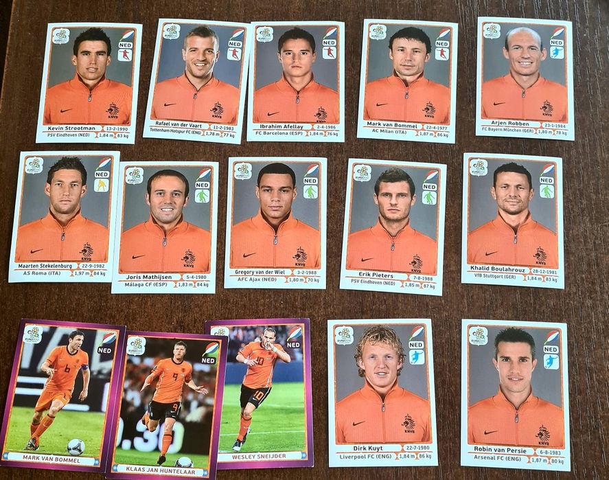 Euro 2012 Panini piłka nożna Nederland Holandia