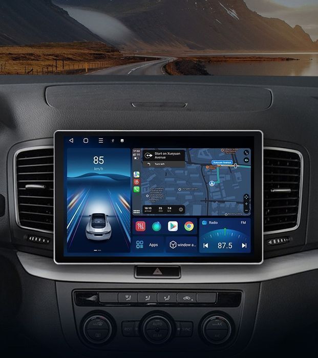 VW Sharan – Radio Android 15 13.1" CarPlay Android Auto GPS Nawigacja Stacja Multimedialna WiFi Bluetooth DSP PL 2GB/32GB