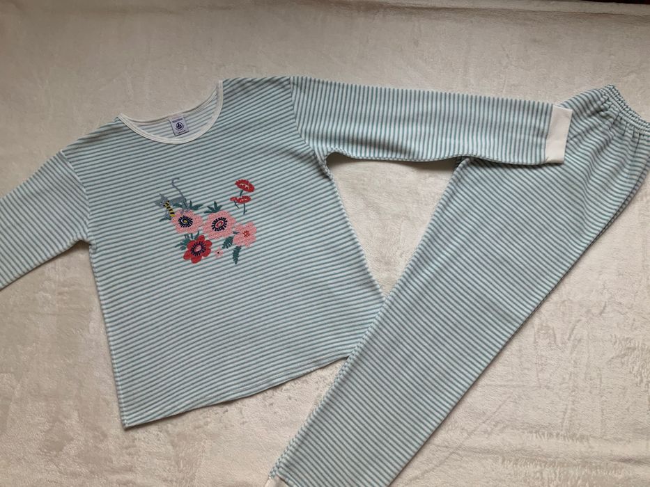 Ciepła piżama piżamka Petit bateau rozm 140