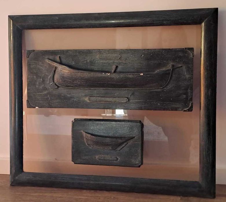 Quadro com relevo, motivos náuticos
