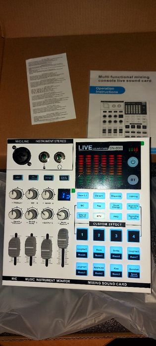 Sound card sn 800. Классная аудиокарта    для прямых трансляций новая