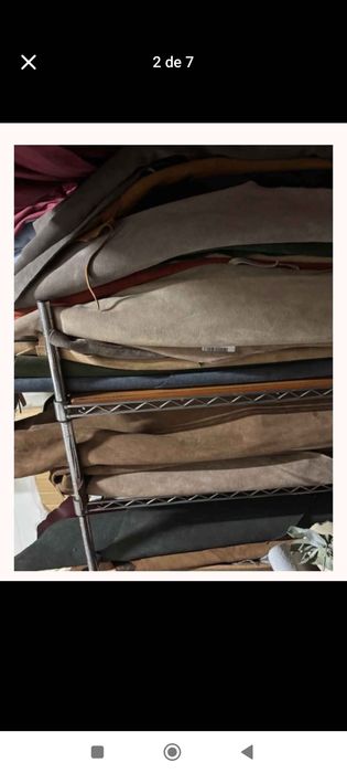 Liquidação de camurça e pele